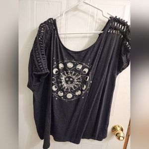 Torrid off the shoulder moon phase shirt